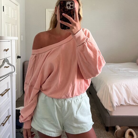 Free People Off the Shoulder Sweatshirt - Picture 1 of 1
